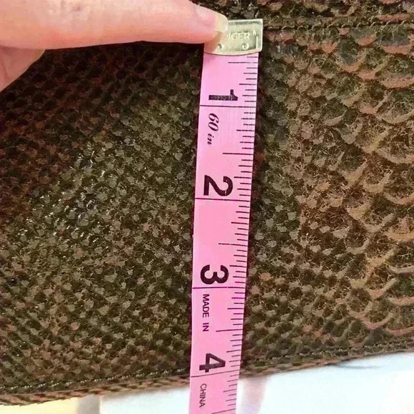 NWOT Michael Kors Snakeskin Python Suede 2Way Brown Tote Bag Satchel Purse Large - Picture 6 of 15